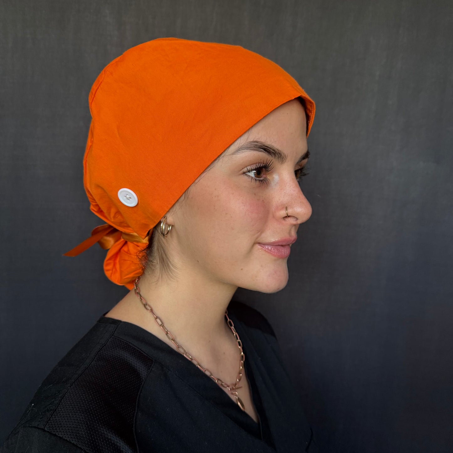 Jack-O-Lantern Halloween Scrub Cap