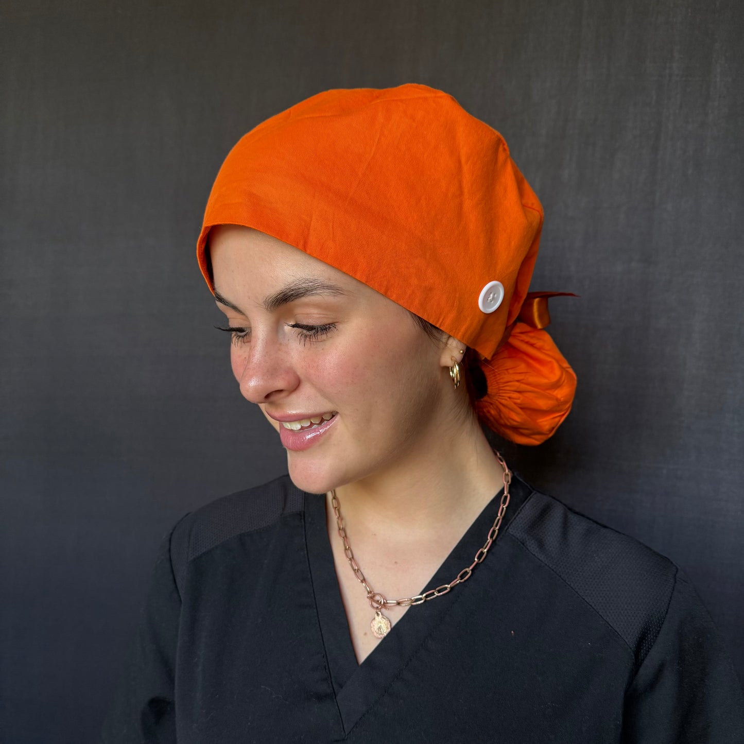 Jack-O-Lantern Halloween Scrub Cap